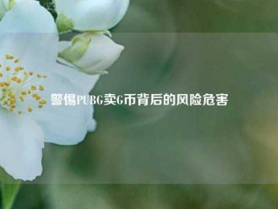 警惕PUBG卖G币背后的风险危害