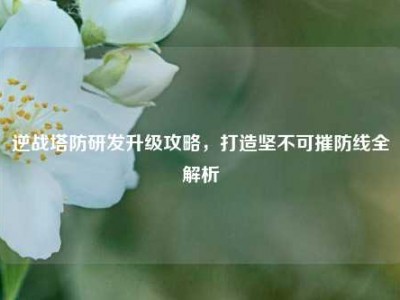 逆战塔防研发升级攻略，打造坚不可摧防线全解析