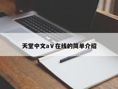 天堂中文аⅤ在线的简单介绍