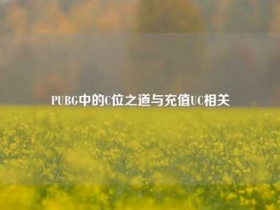 PUBG中的C位之道与充值UC相关