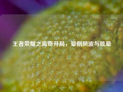王者荣耀之离奇开局，晕倒风波与眩晕