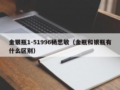 金银瓶1-51996杨思敏（金瓶和银瓶有什么区别）