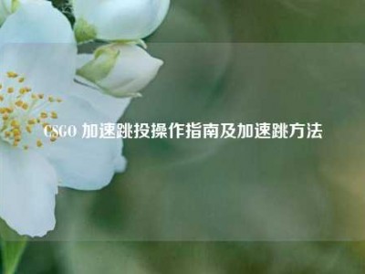 CSGO 加速跳投操作指南及加速跳方法