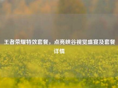 王者荣耀特效套餐，点亮峡谷视觉盛宴及套餐详情
