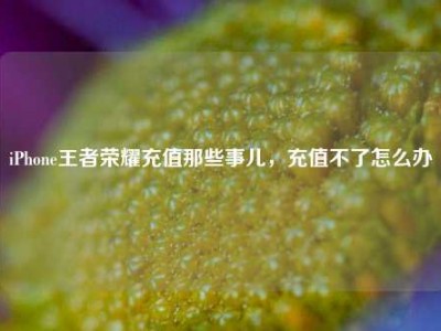iPhone王者荣耀充值那些事儿，充值不了怎么办