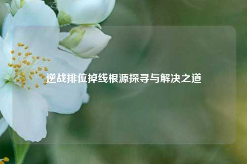 逆战排位掉线根源探寻与解决之道